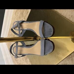 Gianni Bini Elegant Blue Suede Strappy Heels for Special Occasions